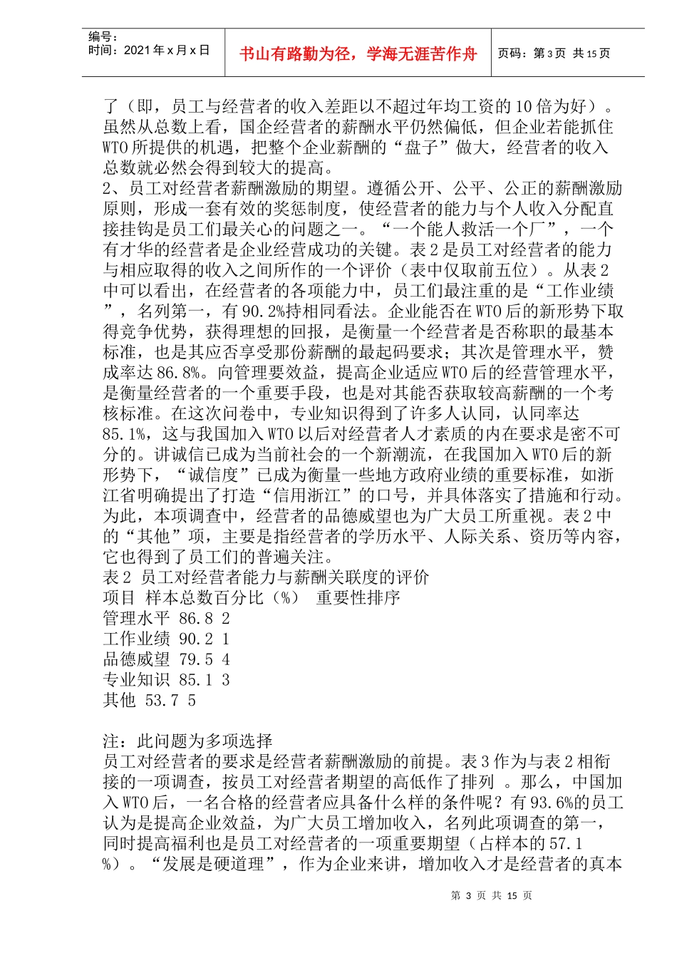 激励机制的构建加入WTO后国企经营者的报酬期望分析(doc 27)_第3页