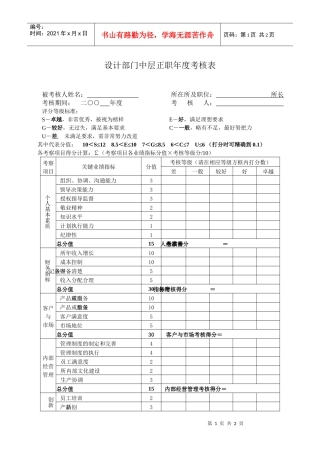 设计所考核-正职