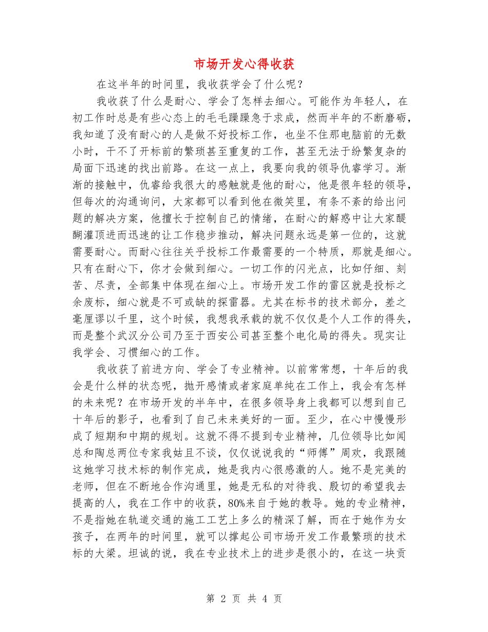 市场开发心得收获_第2页