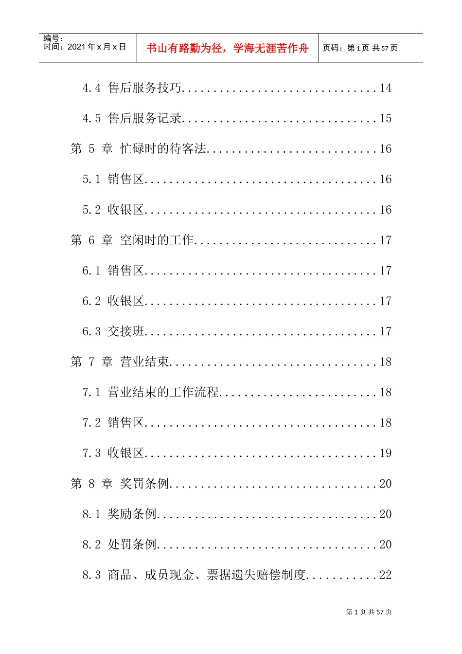 某某品牌服装专卖店员工手册_第2页