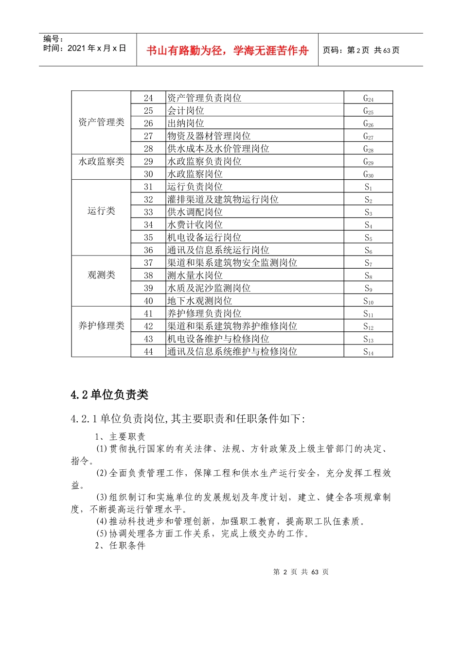 灌区、泵站岗位设置及定员标准_第3页