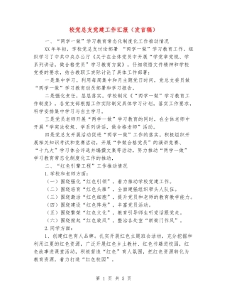 校党总支党建工作汇报