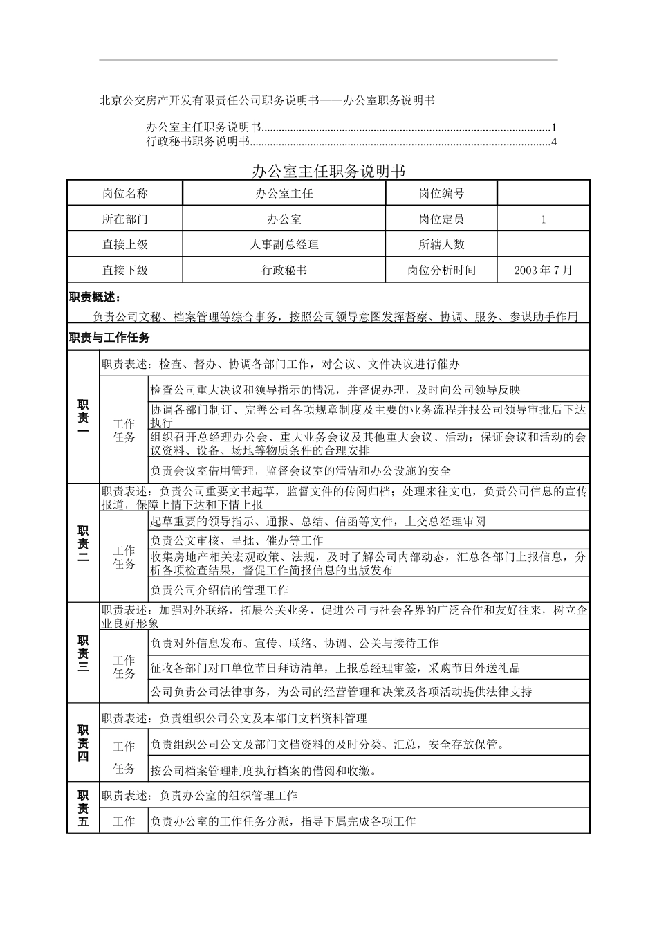 职务说明书-办公室_第1页