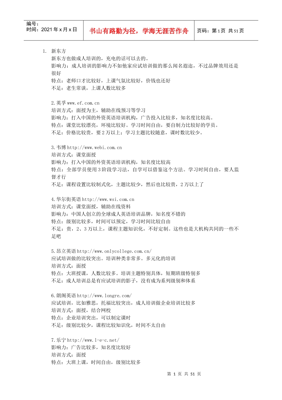 英语培训机构对比_第1页