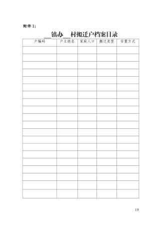 某某省易地扶贫搬迁户档案