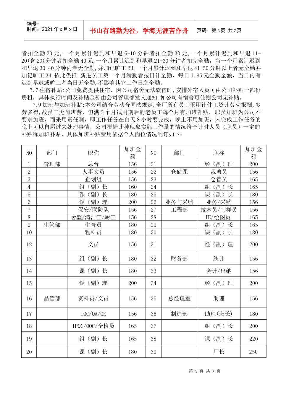 德泰科技薪资与福利规定_第3页