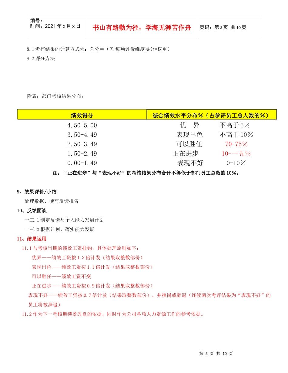 某公司绩效考评操作方案_第3页