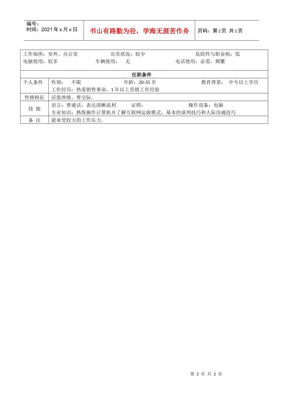 齐兴商务代表职位说明_第2页