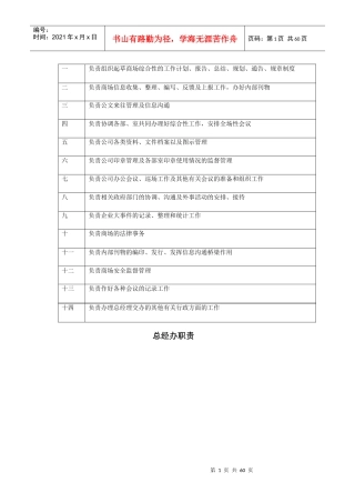 总经办岗位职责（DOC57页）