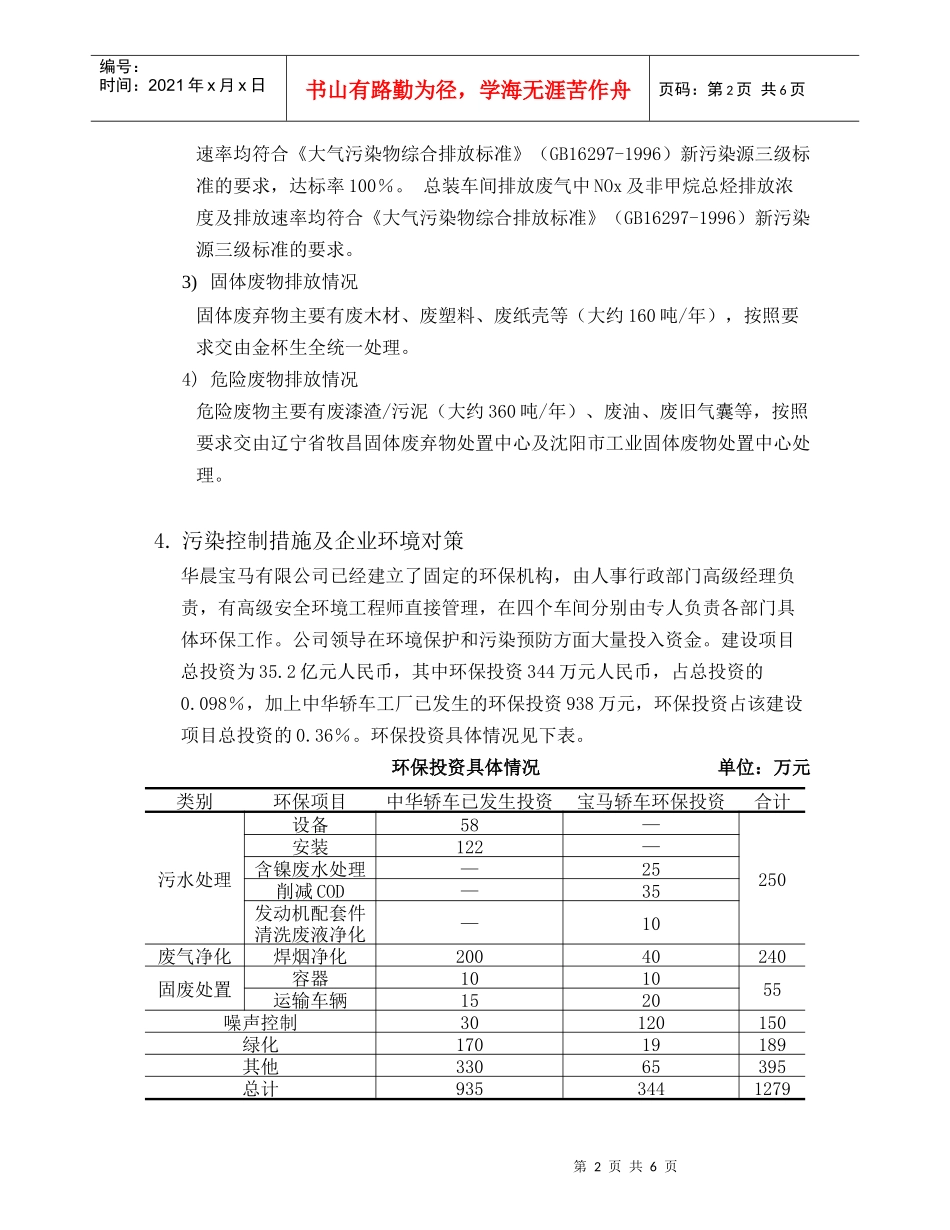 某汽车某汽车有限公司环境信息发布_第2页