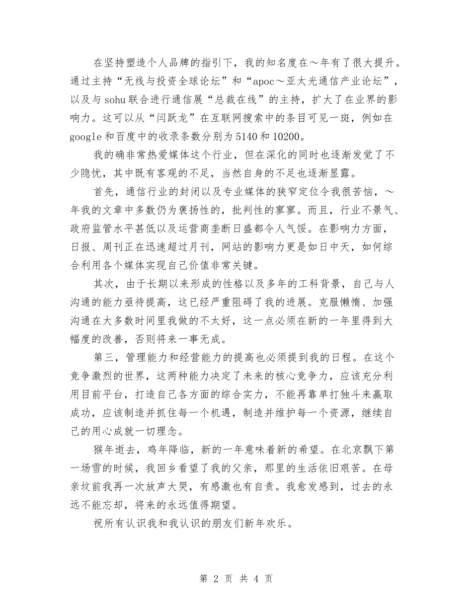 2024年IT个人工作总结与2024年IT个人总结汇编_第2页