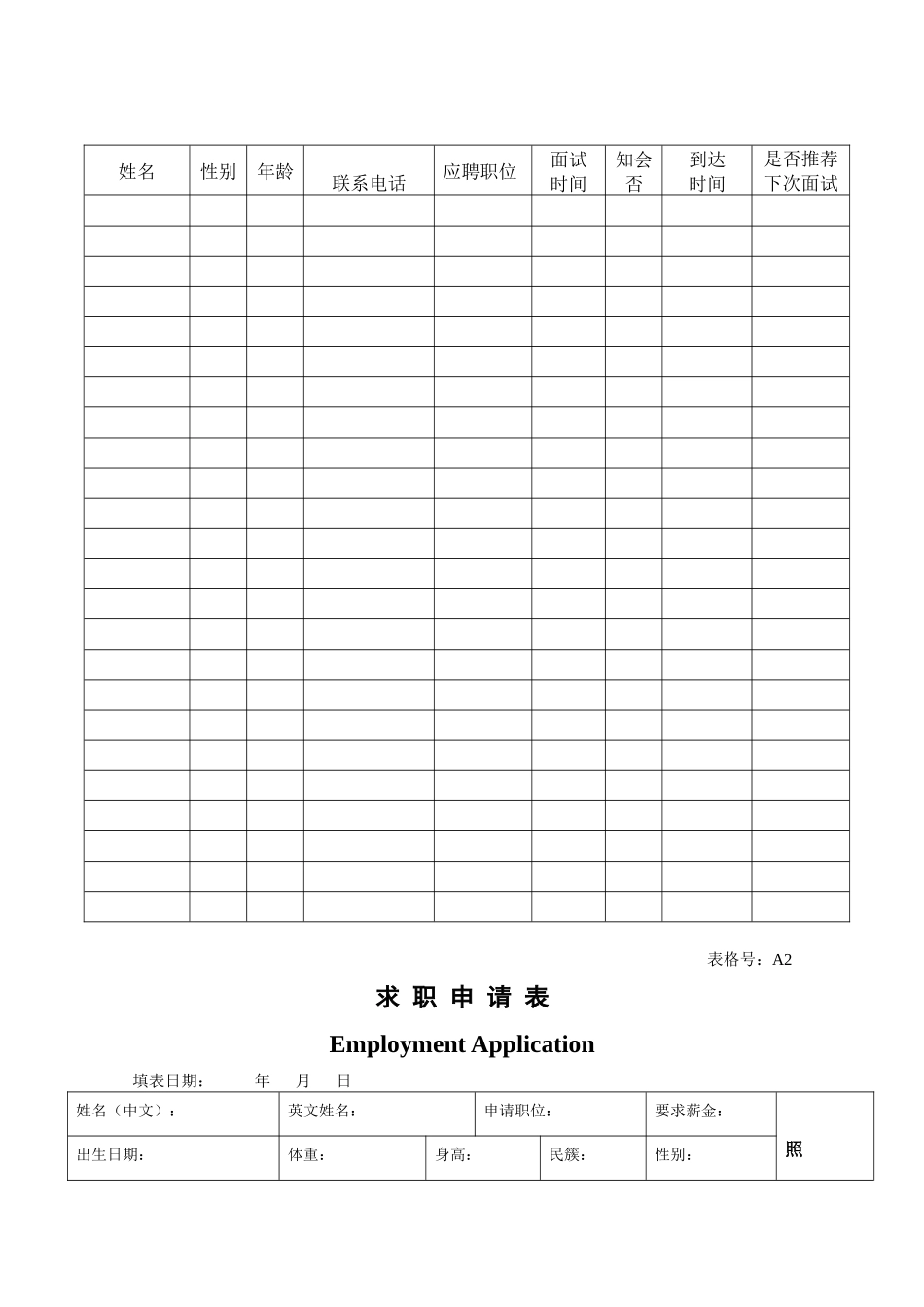 龙正物业行政人事表格全集_第3页