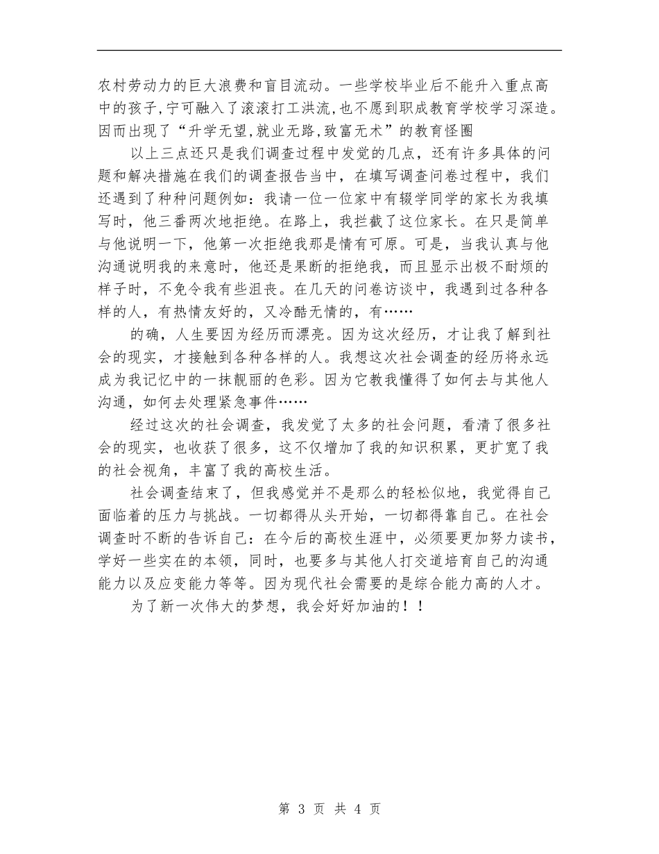 2024年关于农村中小学教育现状调查的个人工作总结范文_第3页