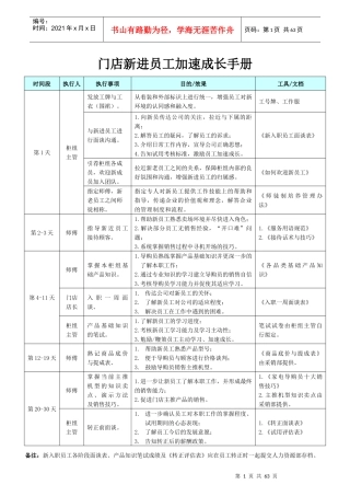 新进员工加速成长手册