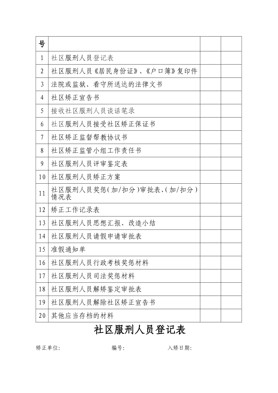 社区服刑人员矫正档案_第2页