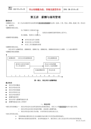 某某企业员工薪酬与福利管理范本
