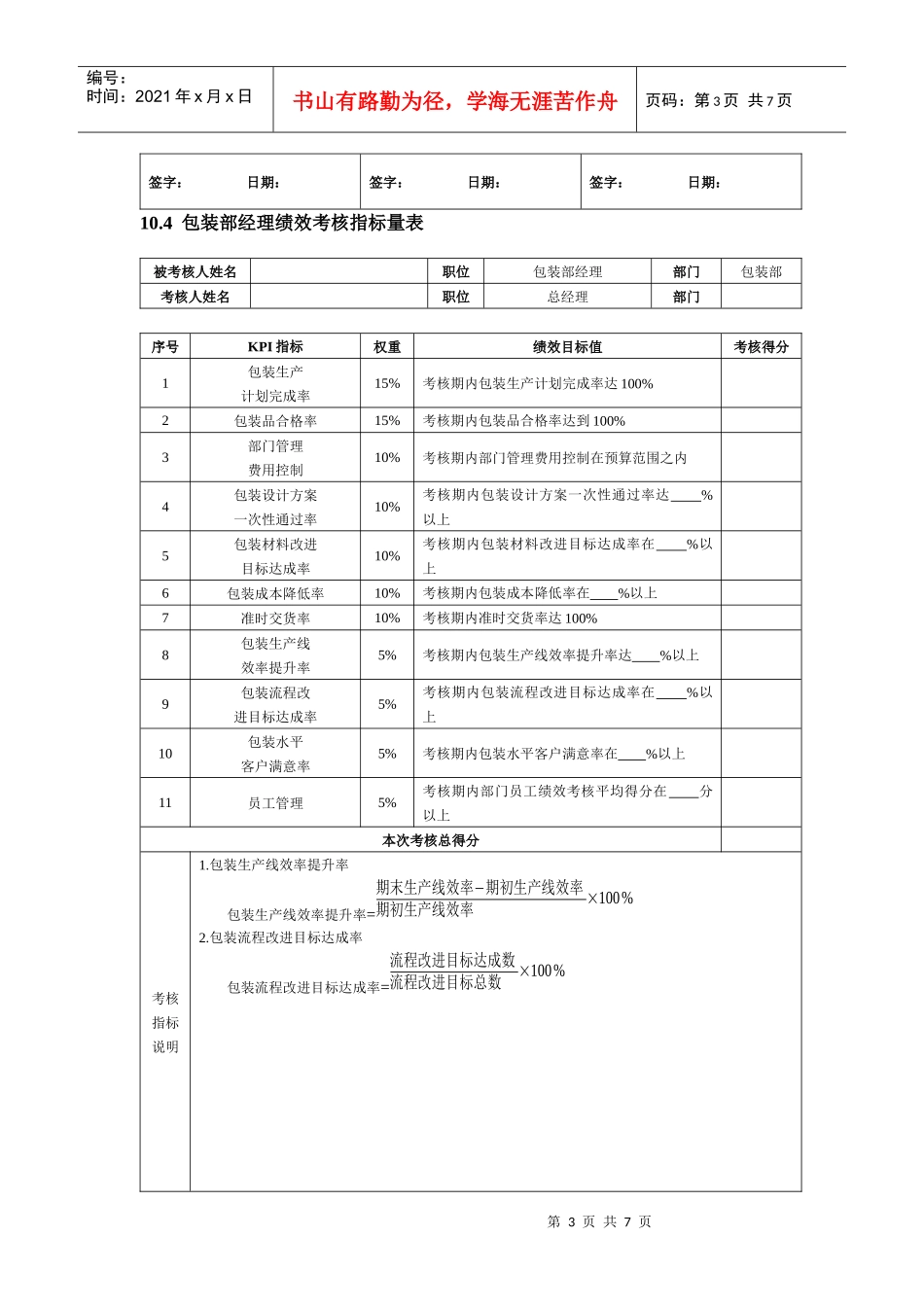 设计包装人员绩效考核方案_第3页
