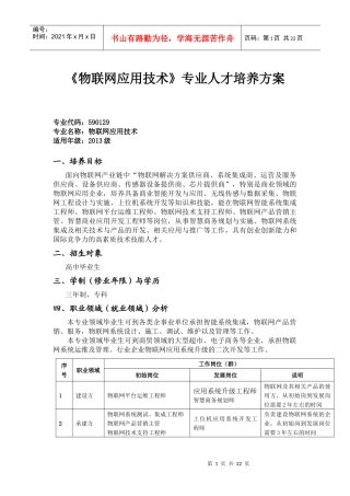 物联网应用技术专业人才培养方案25