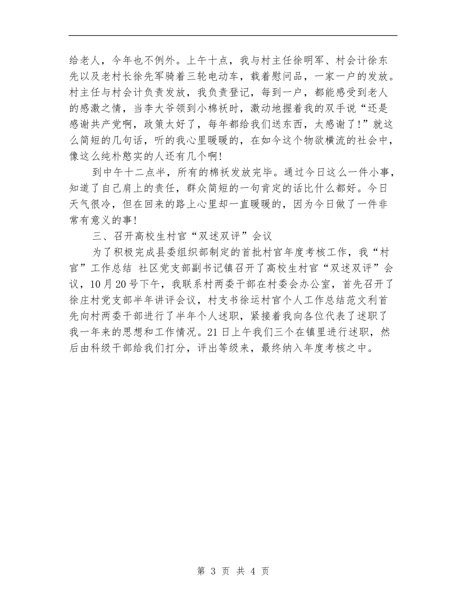 2024年11月乡镇村官个人总结_第3页