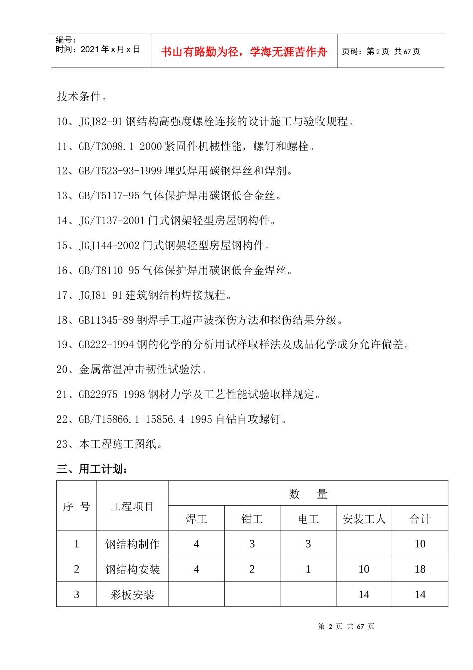 钢结构制作与安装施工方案培训资料_第2页