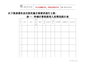 接入“大组工网”的终端计算机使用人员情况表