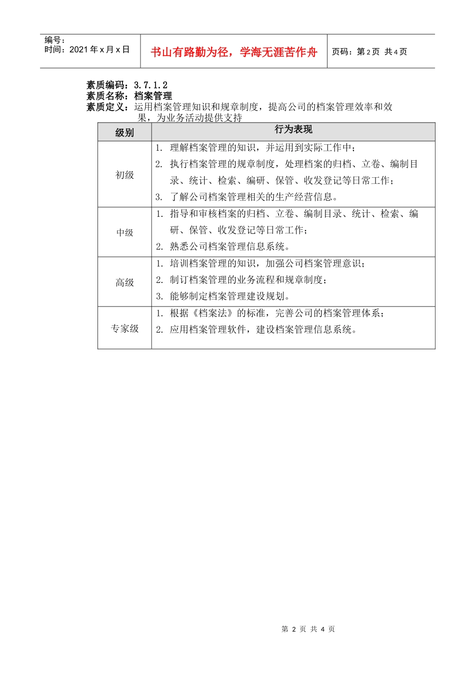 苏州供电公司能力素质（文秘管理）模型_第2页