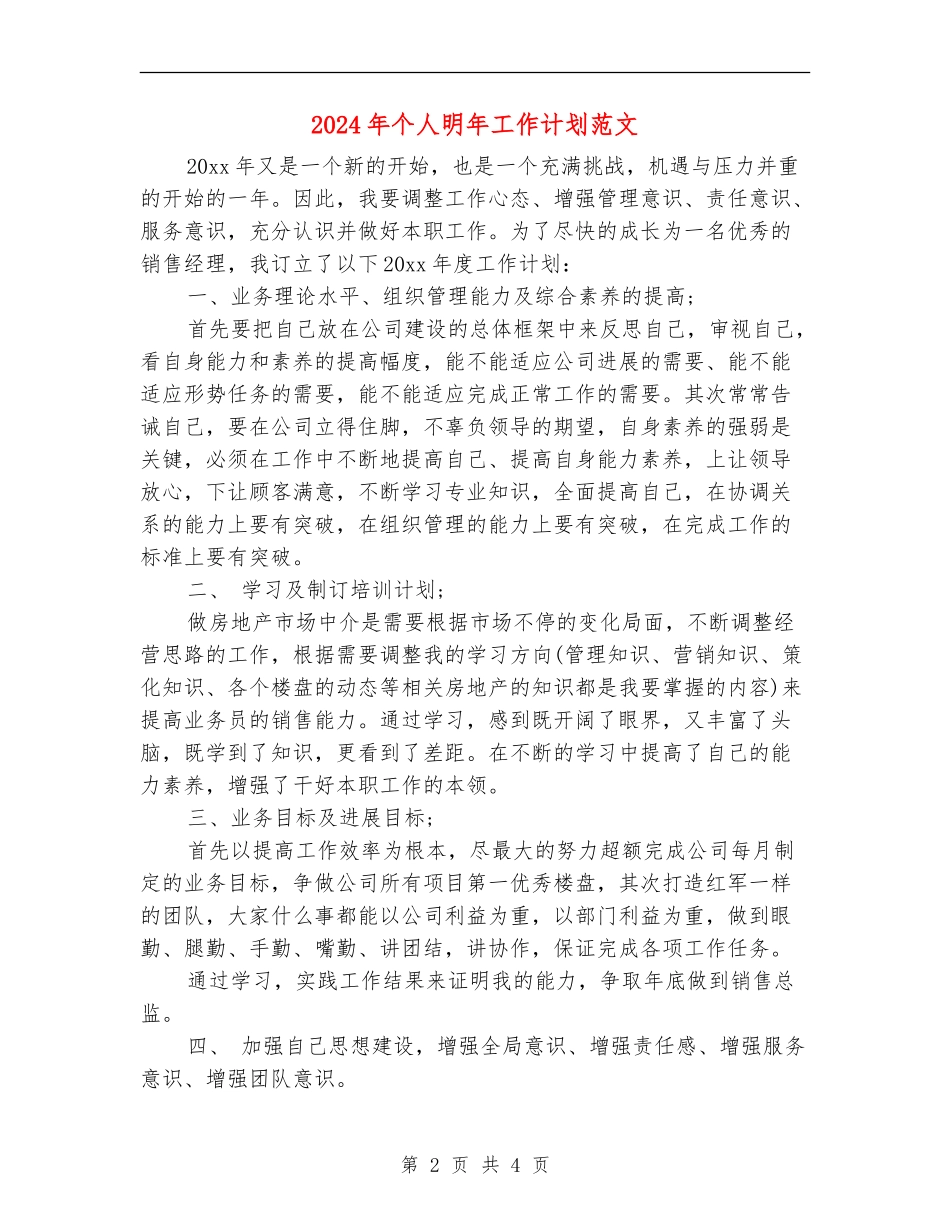 2024年个人明年工作计划范文_第2页