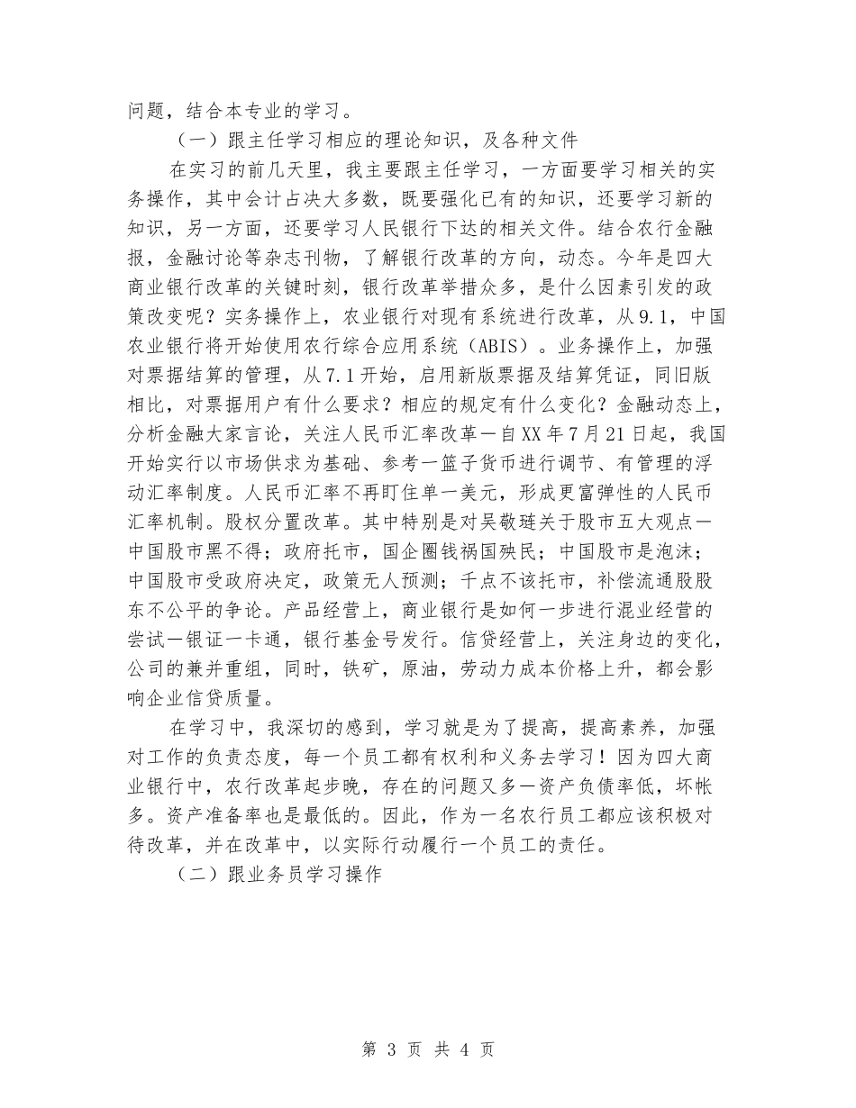 中国农业银行实习报告_第3页