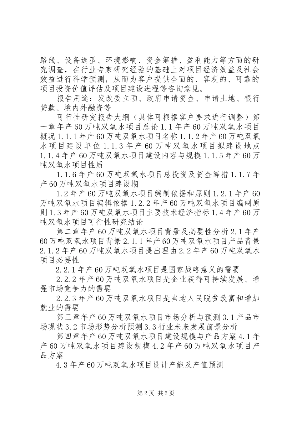 湖北重点项目年产20万吨烧碱工程项目可行性研究报告(撰写大纲) (3)_第2页