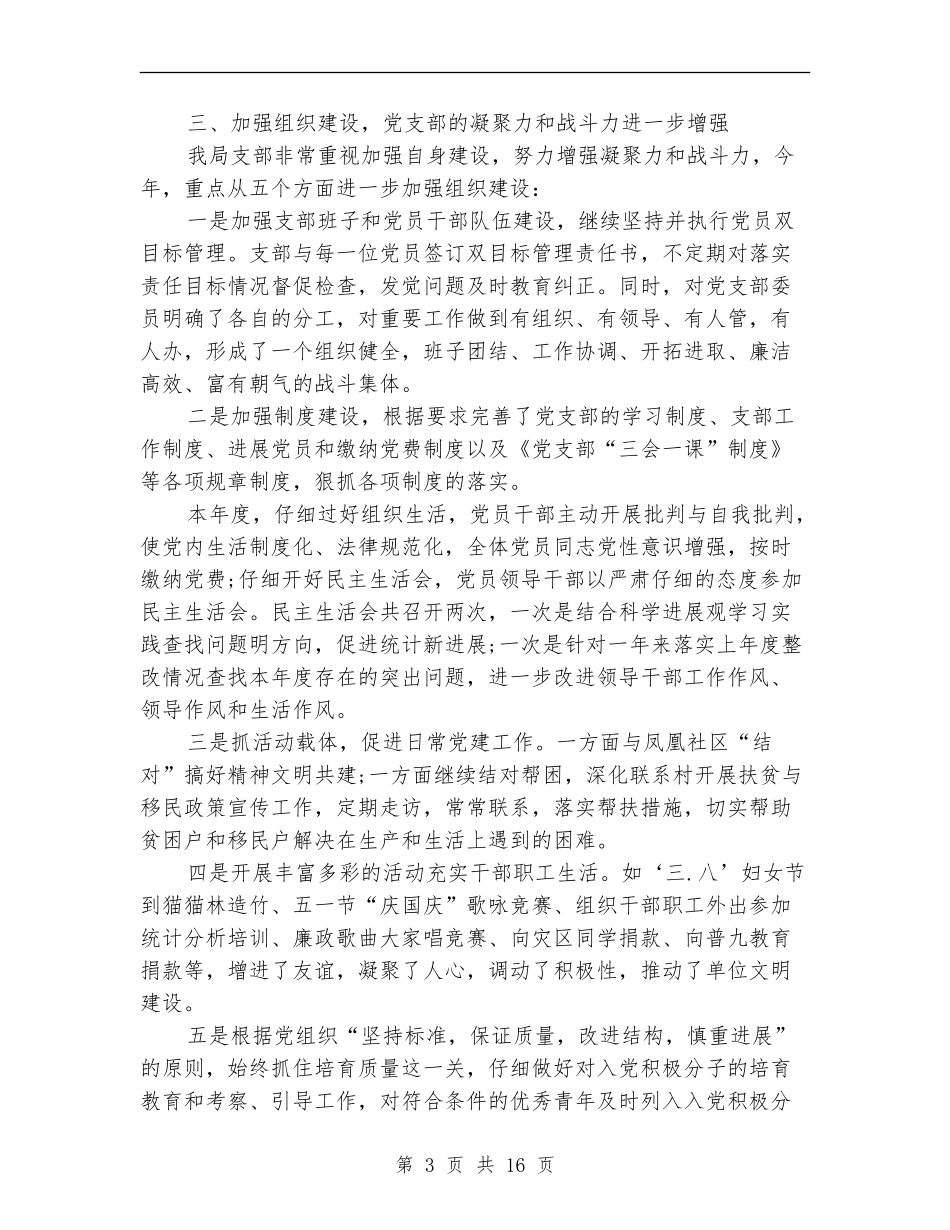 县统计局党支部工作总结_第3页