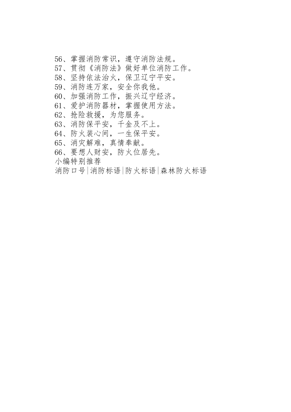 春节期间消防安全标语集锦_第3页