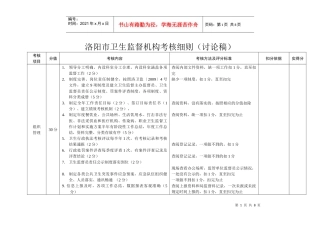 洛阳市卫生监督机构考核细则(讨论稿)