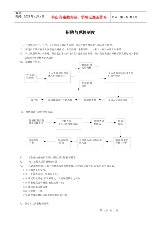 某物流公司招聘与解聘制度