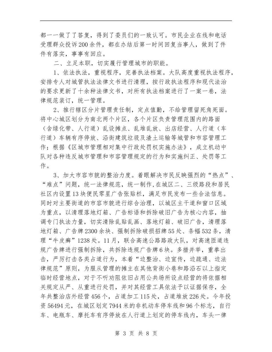城管大队年度工作总结_第3页