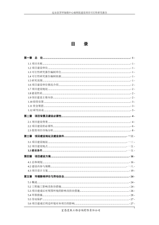 某某福利院建设项目可行性研究报告