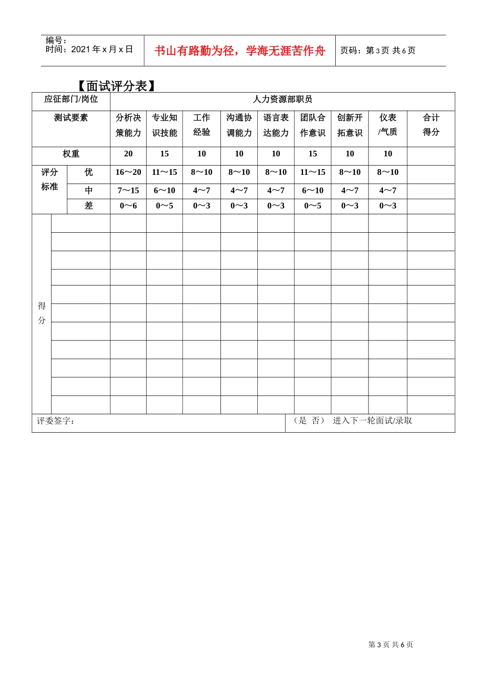 现代公司招聘方案_第3页