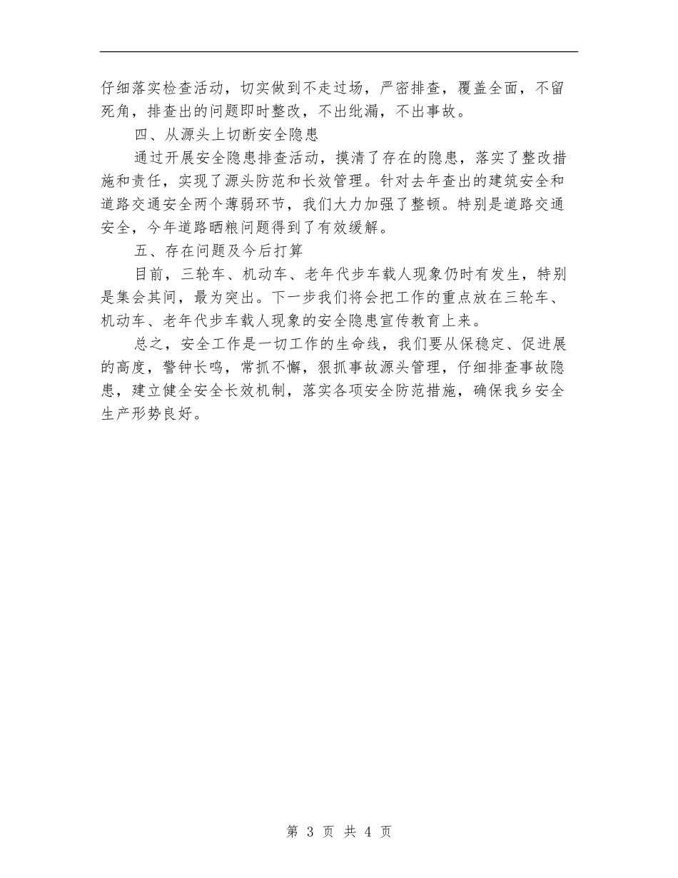 某某乡镇年终安全生产工作总结_第3页