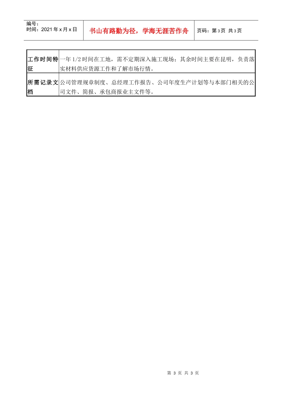 职务说明书(材料主管)_第3页