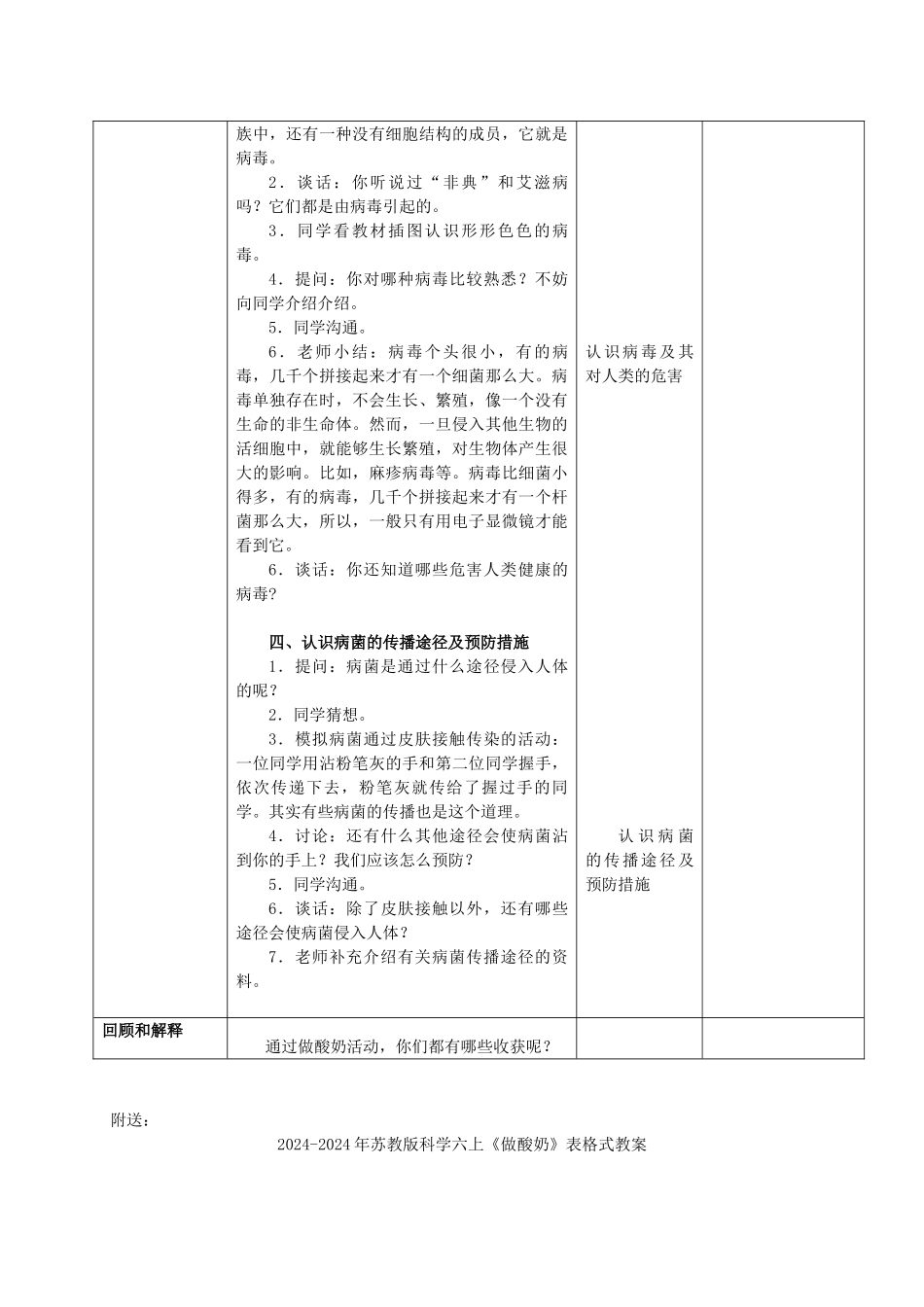 2024-2024年苏教版科学六上《做酸奶》教案_第3页