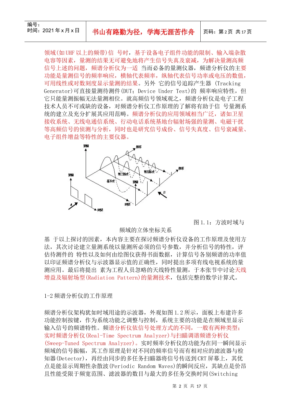 频谱分析仪工作原理和应用_第2页