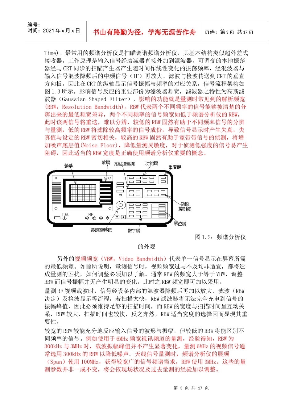 频谱分析仪工作原理和应用_第3页