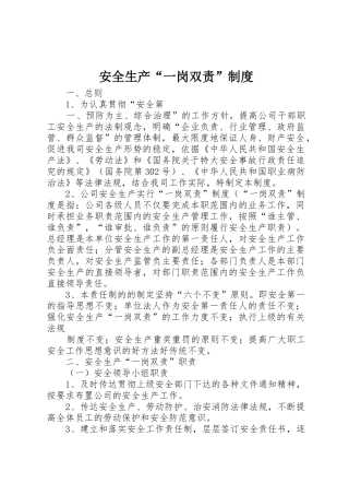 安全生产一岗双责规章制度  (2)