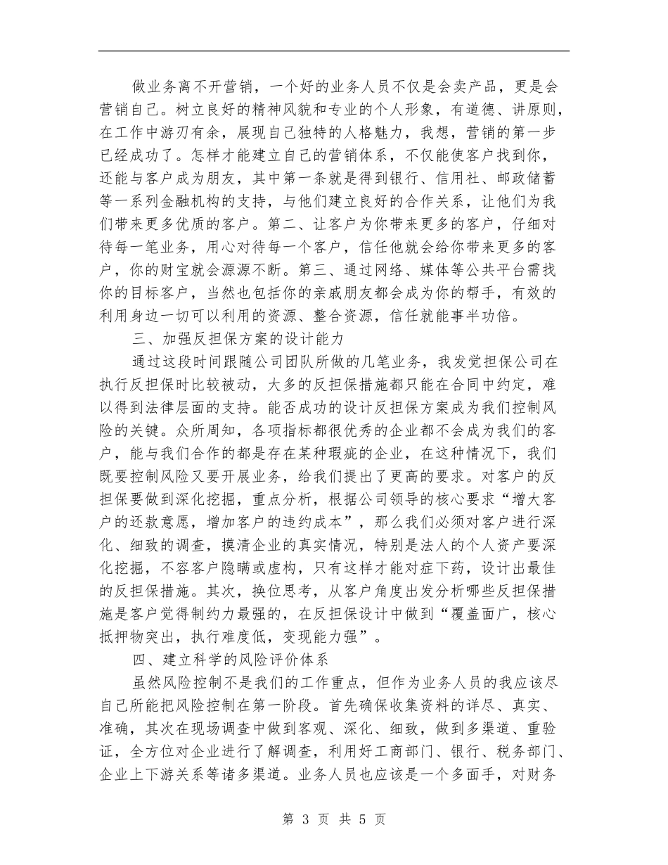 担保公司业务工作计划范文_第3页