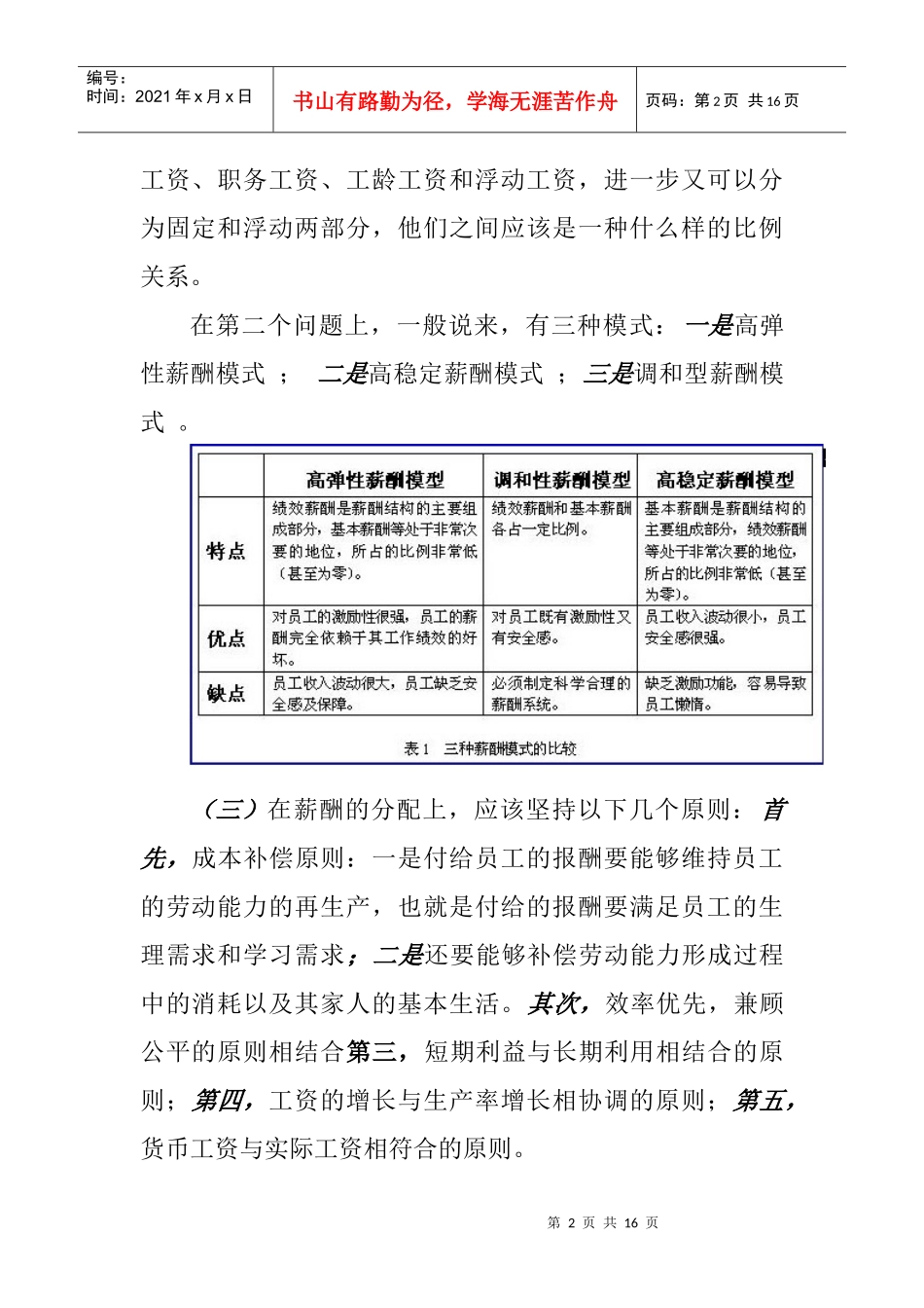 薪酬管理提纲_第2页