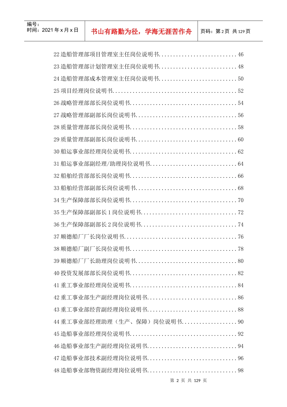 职能部门岗位说明书0718_第2页