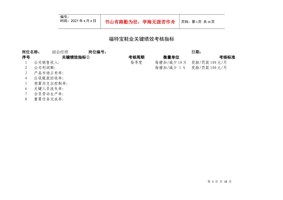 某鞋业公司关键绩效考核指标_第3页