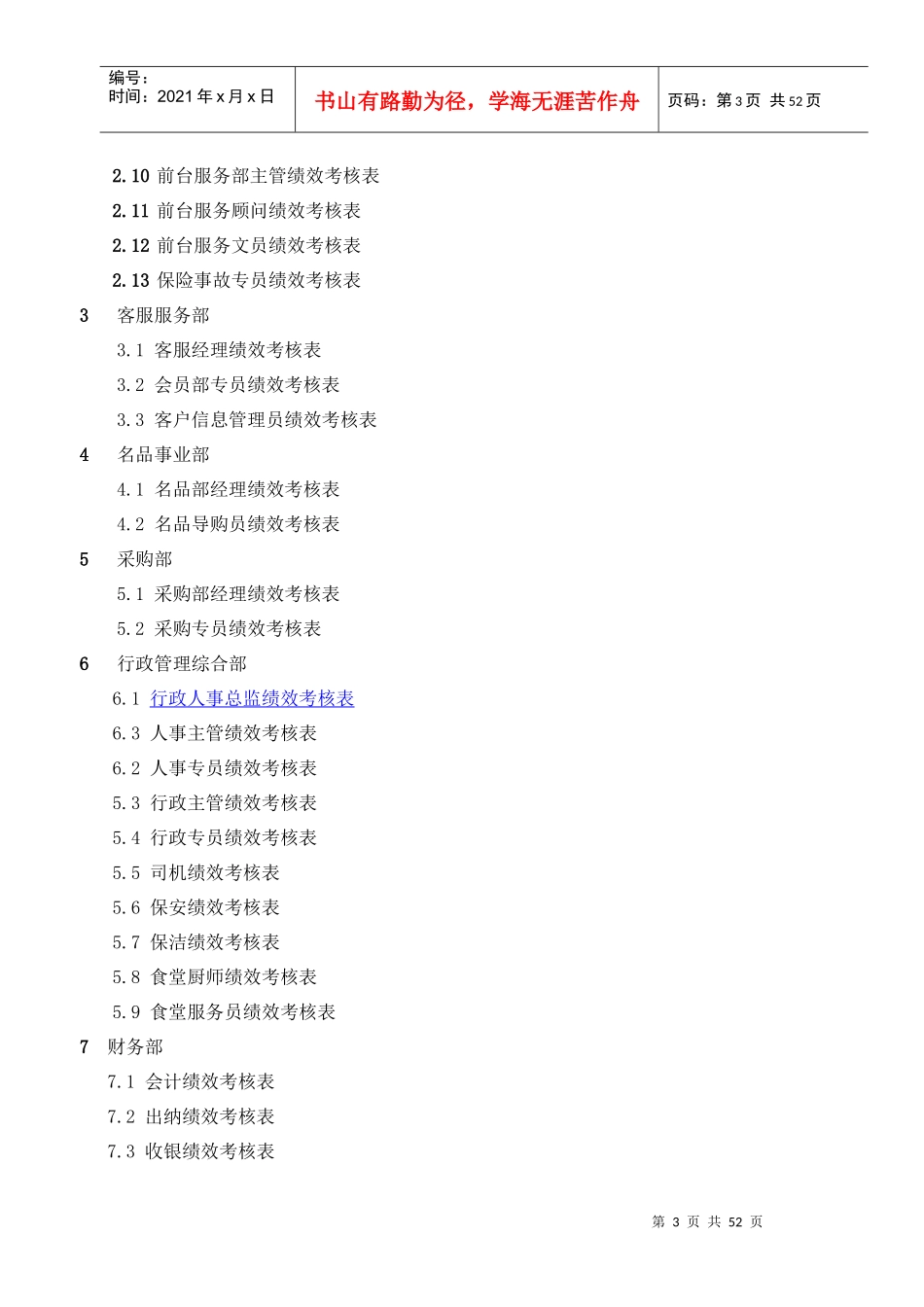 汽车公司岗位员工绩效考核表_2_第3页