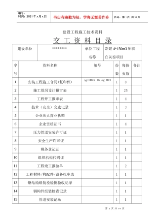 白灰窑全套施工资料实例