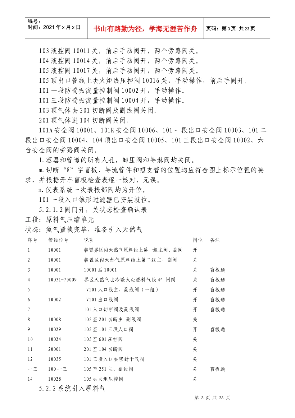 液化天然气LNG装置各岗位操作规程详细操作规程_第3页