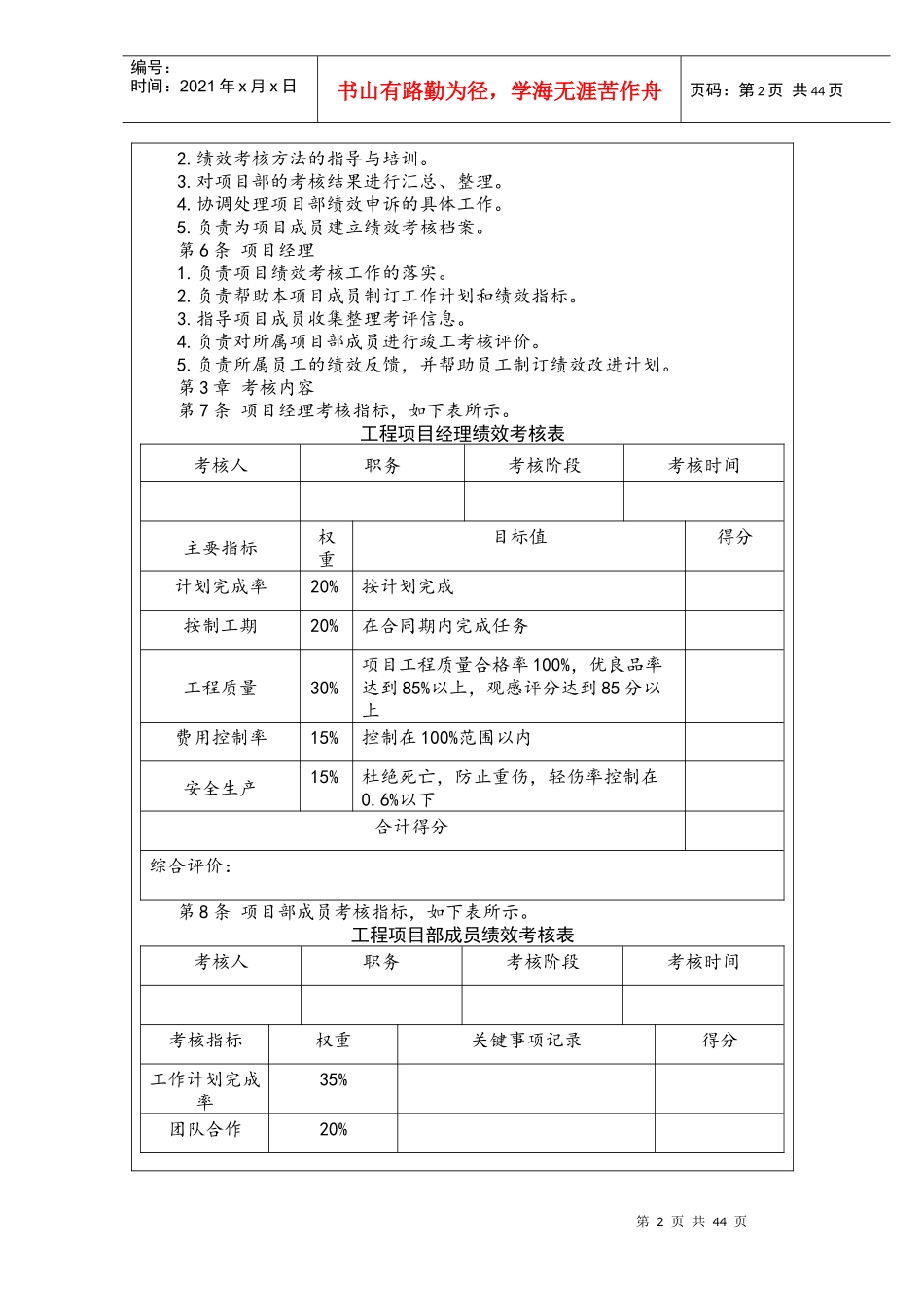 某公司地产绩效考核办法(DOCX 48页)_第2页